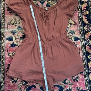 Aerie Romper in Rust